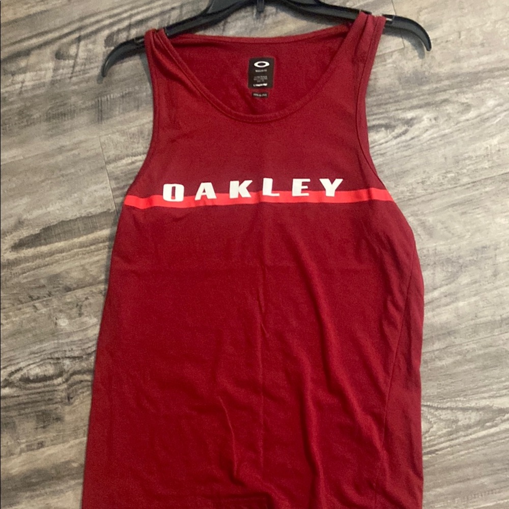 Oakley Red Tank Top with White Logo